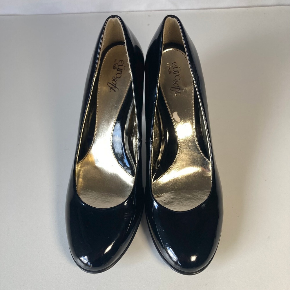 Eurosoft Sofft Anabelle Patent Leather Pumps Chunky Career Comfort Heels Women 9 - Picture 4 of 10